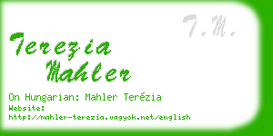 terezia mahler business card