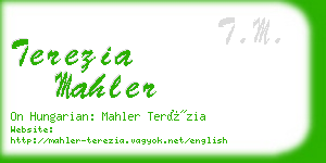 terezia mahler business card